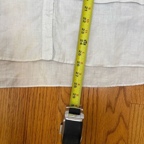 ROSSO35 Made in Italy Linen Ethereal Light Grey Button Down Tunic Sleeveless Top - Picture 3 of 16